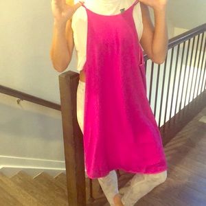 Hot pink chiffon dress